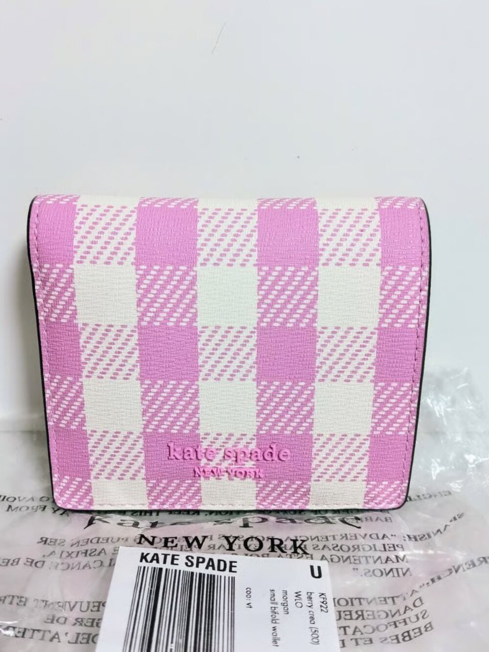 Kate Spade New York Morgan Gingham Field Small Bifold Wallet